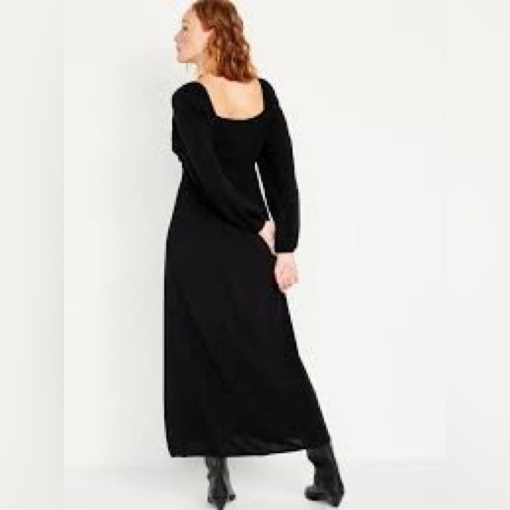 NEW! Black Waist-Defined Square-Neck Maxi Dress - Multiple Sizes 🫐 #753030 - Picture 4 of 9